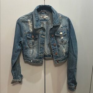 YMI Blue Denim with Lace Detail